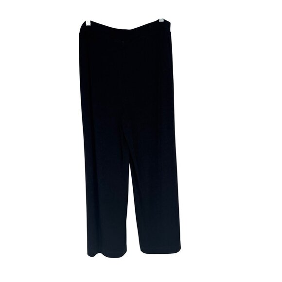 Chicos 2 travlers Womens Black Wide-Leg cropped Pants Size large travel knit - Picture 4 of 7